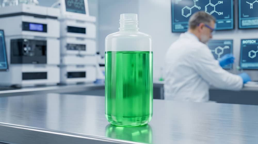 Clear sample storage bottle for biotechnology