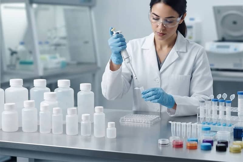 Scientists in a modern laboratory